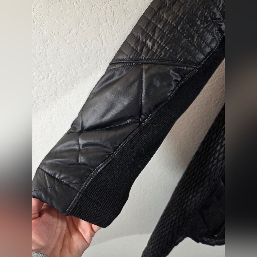 BCBGeneration Black Longline Quilted Lightweight … - image 6